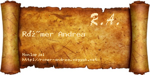 Römer Andrea névjegykártya