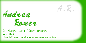 andrea romer business card